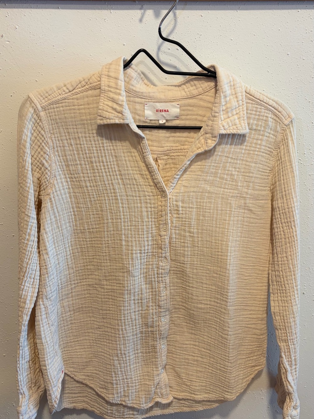 Xirena Beige Cotton Button-Up Shirt